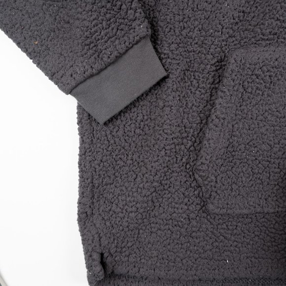 PINK by Victoria's Secret grey 1/2 zip sherpa fleece hoodie size L - Picture 8 of 10